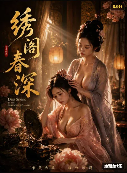 奇幻风格竖版海报，人物与光影交叠的剧照